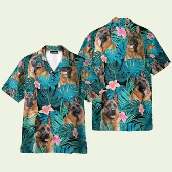 German Shepherd Dog Tropical Leave Hawaiian Shirt | Newhawaiianshirts CA