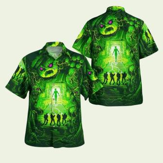 Ghostbusters Neon Green One Piece Hawaiian Shirt | Newhawaiianshirts UK