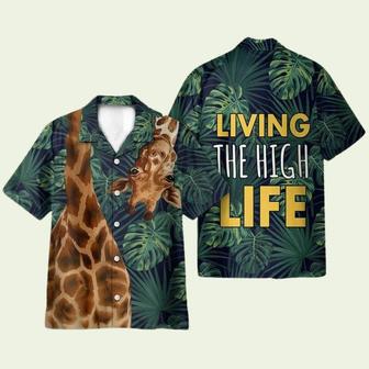 Giraffe Living The High Life Funny Hawaiian Shirt | Newhawaiianshirts UK