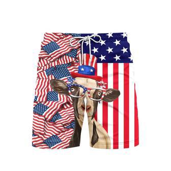 Goat Independence Day Of July Beach Shorts For Men | Newhawaiianshirts CA