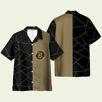 Golden Bitcoin Cryptocurrency Hawaiian Shirt | Newhawaiianshirts AU