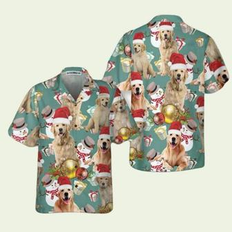 Golden Retriever Celebrate Christmas Hawaiian Shirt | Newhawaiianshirts UK