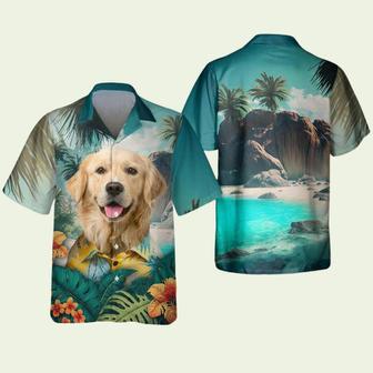 Golden Retriever Tropical Hawaiian Shirt | Newhawaiianshirts