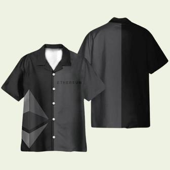 Gray And Black Ethereum Cryptocurrency Hawaiian Shirt | Newhawaiianshirts CA