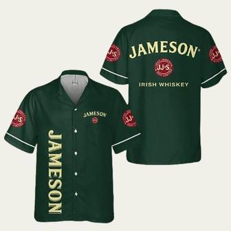 Green Jameson Irish Whiskey Party Hawaiian Shirt | Newhawaiianshirts CA