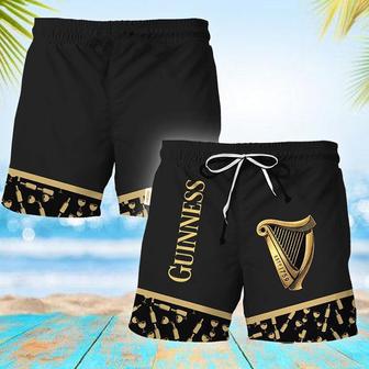 Guinness Bottle Pattern Swim Trunks | Newhawaiianshirts DE