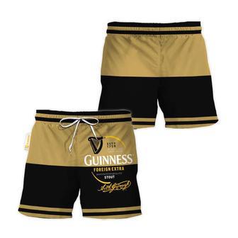 Guinness Gold And Black Basic Swim Trunks | Newhawaiianshirts AU