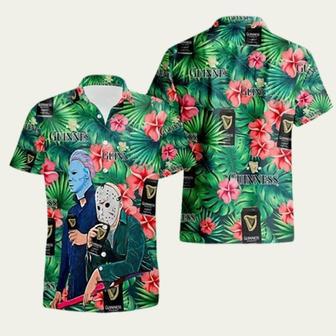 Guinness Michael Myers Jason Voorhees Halloween Hawaiian Shirt | Newhawaiianshirts UK