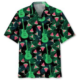 Guitar Watermelon Hawaiian Shirt Summer Gifts | Newhawaiianshirts UK