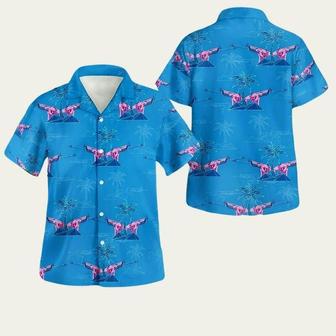 Guns Palm Retro Button Hawaiian Shirt | Newhawaiianshirts AU