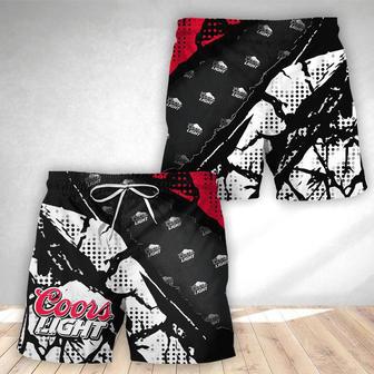 Halftone Coors Light Swim Trunks | Newhawaiianshirts AU