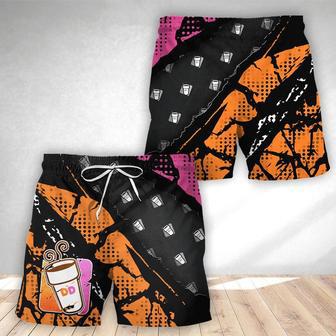 Halftone Dunkin' Donuts Swim Trunks | Newhawaiianshirts AU