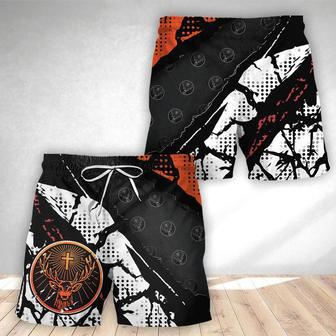 Halftone Jagermeister Swim Trunks | Newhawaiianshirts UK