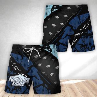 Halftone Keystone Light Swim Trunks | Newhawaiianshirts