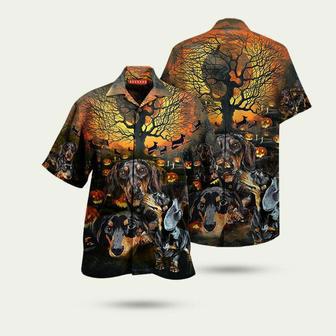 Halloween Dachshund Full Printing Hawaiian Shirt | Newhawaiianshirts DE