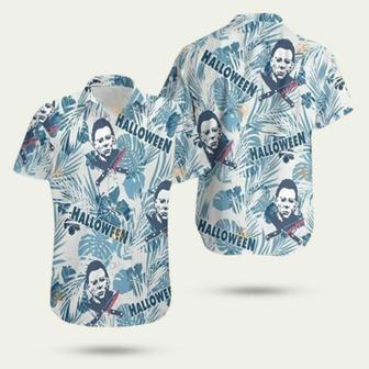 Halloween Michael Myers Floral Hawaiian Shirt | Newhawaiianshirts UK