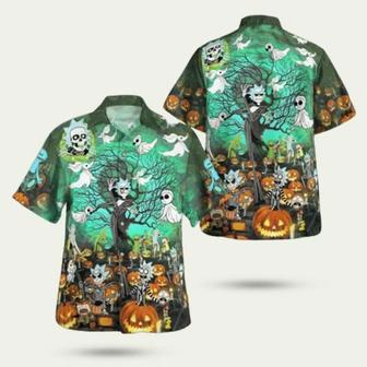 Halloween Rick And Morty The Nightmare Before Christmas Hawaiian Shirt | Newhawaiianshirts DE