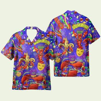 Happy Mardi Gras Shrimps Hawaiian Shirt | Newhawaiianshirts DE