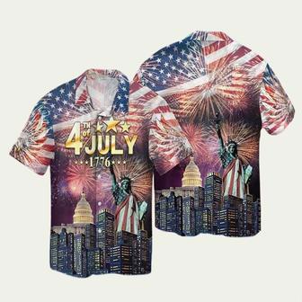 Happy Of July Independence Day American Flag Hawaiian Shirt | Newhawaiianshirts UK