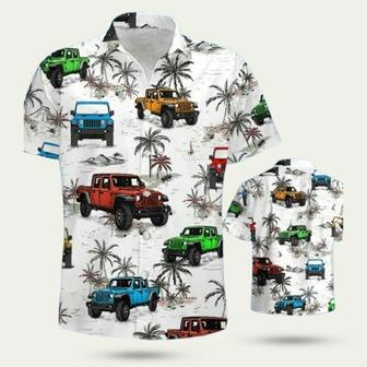 Hawaii Jeep Coconut White Pattern Hawaiian Shirt | Newhawaiianshirts UK