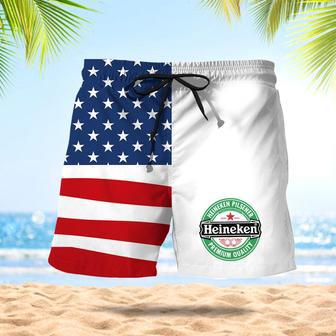 Heineken American Flag Swim Trunks | Newhawaiianshirts AU