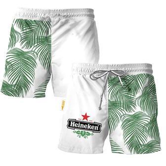 Heineken Tropical Fern Swim Trunks | Newhawaiianshirts DE