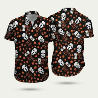 Hello Fall Michael Myers Halloween Casual Summer Beach Hawaiian Shirt | Newhawaiianshirts