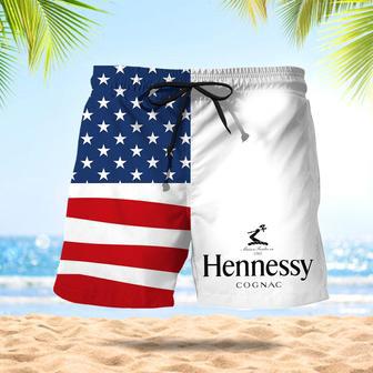 Hennessy American Flag Summer Swim Trunks | Newhawaiianshirts