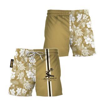 Hennessy Flower Stripe Swim Trunks | Newhawaiianshirts CA