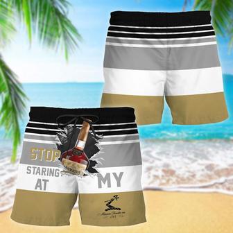 Hennessy Stop Staring At Horizontal Striped Swim Trunks | Newhawaiianshirts CA