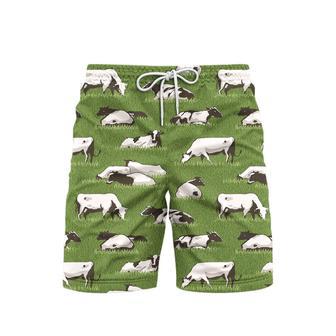 Herd Cows On The Meadow Beach Shorts For Men | Newhawaiianshirts AU