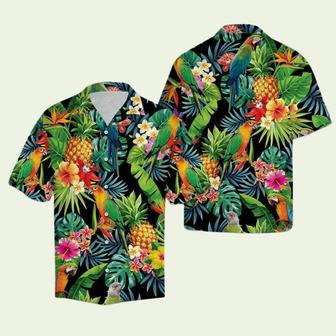 Hiding Parrot Hawaiian Shirt | Newhawaiianshirts AU