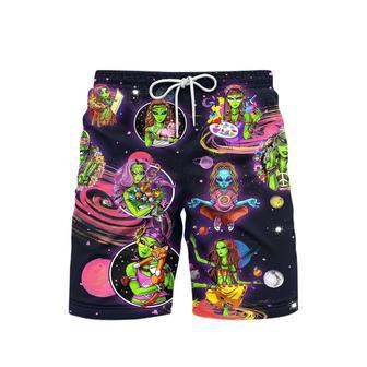 Hippie Alien Universe Beach Shorts For Men | Newhawaiianshirts UK