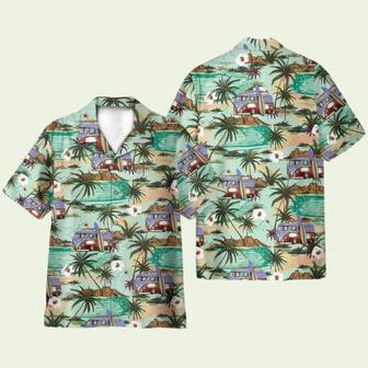 Hippie Campervans Caravan Beach Hawaiian Shirt | Newhawaiianshirts UK