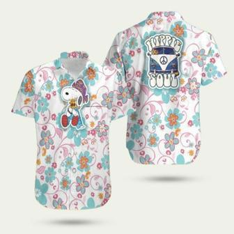 Hippie Snoopy Hug Woodstock Hawaiian Shirt | Newhawaiianshirts CA