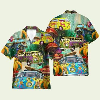 Hippie Vans On The Way Hawaiian Shirt | Newhawaiianshirts DE