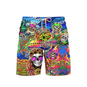 Hippie Vintage Retro Beach Shorts For Men | Newhawaiianshirts