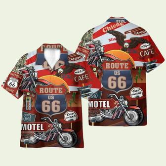 Historic Us Route 66 Skull Roam Around Route Hawaiian Shirt | Newhawaiianshirts UK