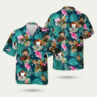 Horror Michael Myers Jason Voorhees Freddy Krueger Pennywise Hawaiian Shirt | Newhawaiianshirts DE