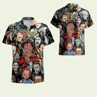 Horror Movie Characters Halloween Hawaiian Shirt | Newhawaiianshirts CA