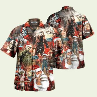 Horror Movie Characters We Wish You A Scary Christmas Hawaiian Shirt | Newhawaiianshirts AU