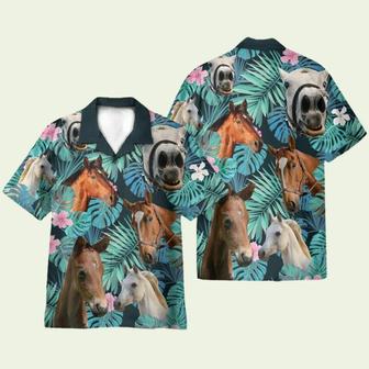 Horse In Tropical Green Leaves Hawaiian Shirt | Newhawaiianshirts UK