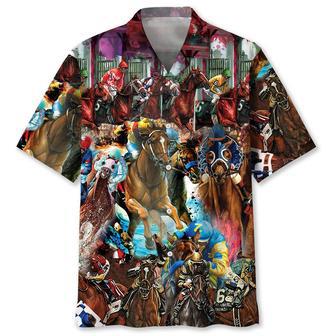 Horse Racing Vintage Hawaiian Shirt Summer Gifts | Newhawaiianshirts UK