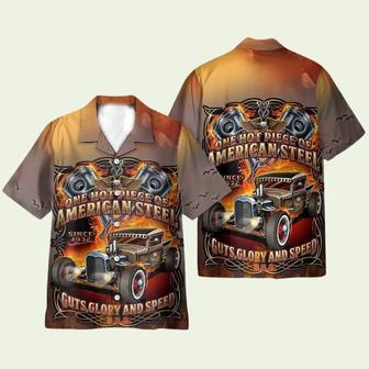 Hot Rod Car One Hot Piece Of American Steel Hawaiian Shirt | Newhawaiianshirts AU