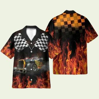 Hot Rod Car Racing Hawaiian Shirt | Newhawaiianshirts UK