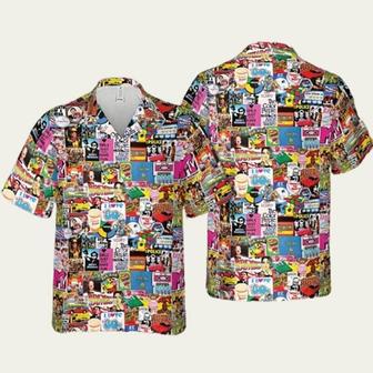 I Heart Collage Mrt Back To The Future Pac Man Et Hawaiian Shirt | Newhawaiianshirts UK