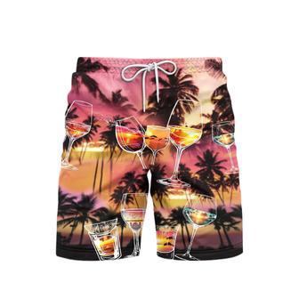 It's Time For Wine Beach Shorts For Men | Newhawaiianshirts UK