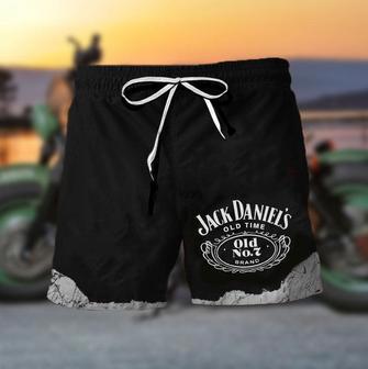 Jack Daniel's Stone Black Swim Trunks | Newhawaiianshirts DE