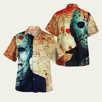 Jason Voorhees Vs Michael Myers Face Halloween Hawaiian Shirt | Newhawaiianshirts AU