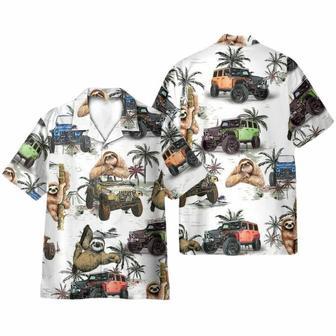 Jeep Car And Sloth Ocean Hawaiian Shirt | Newhawaiianshirts